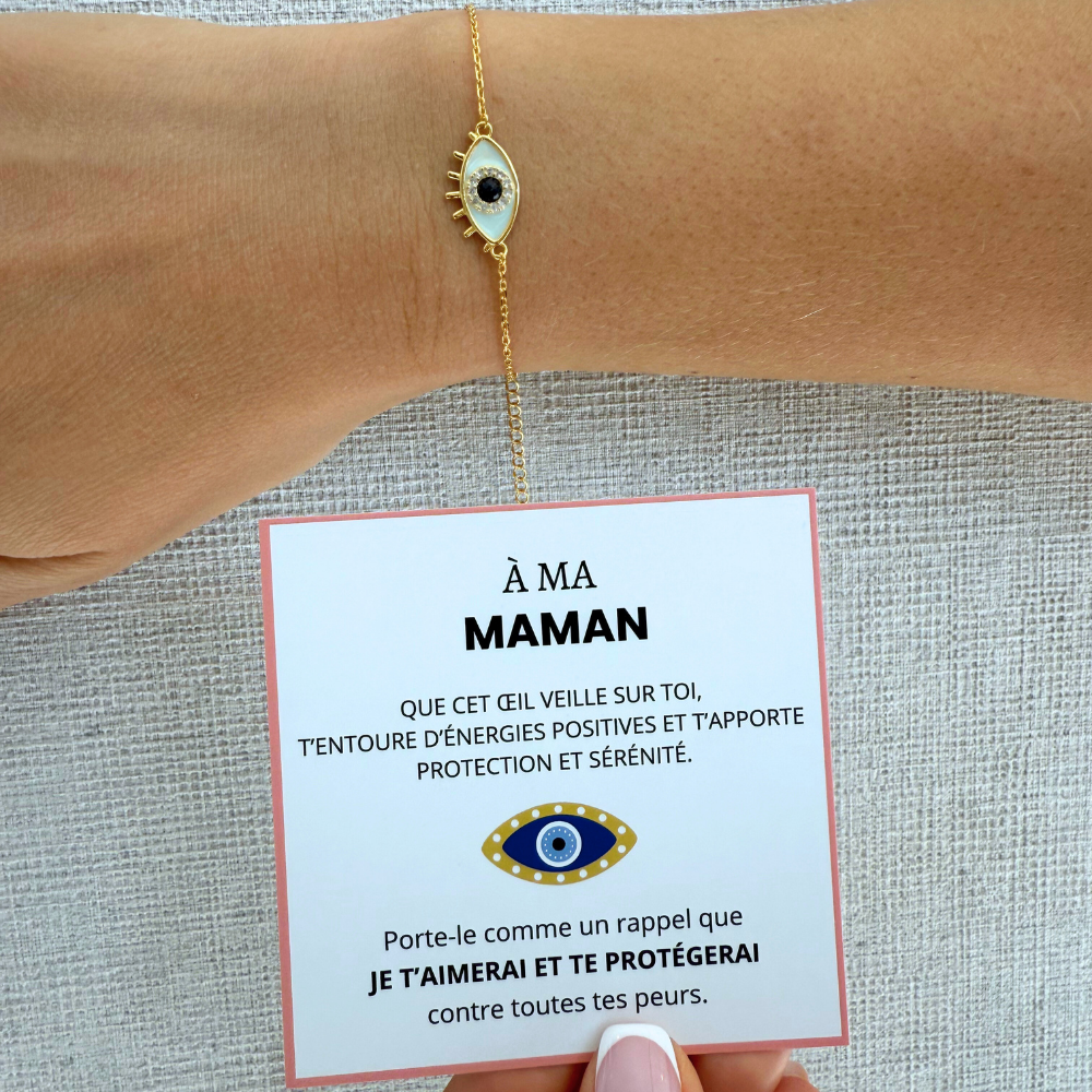 À Ma Maman - Bracelet Œil Énergie Positive