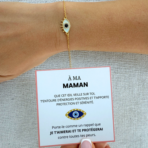 À Ma Maman - Bracelet Œil Énergie Positive